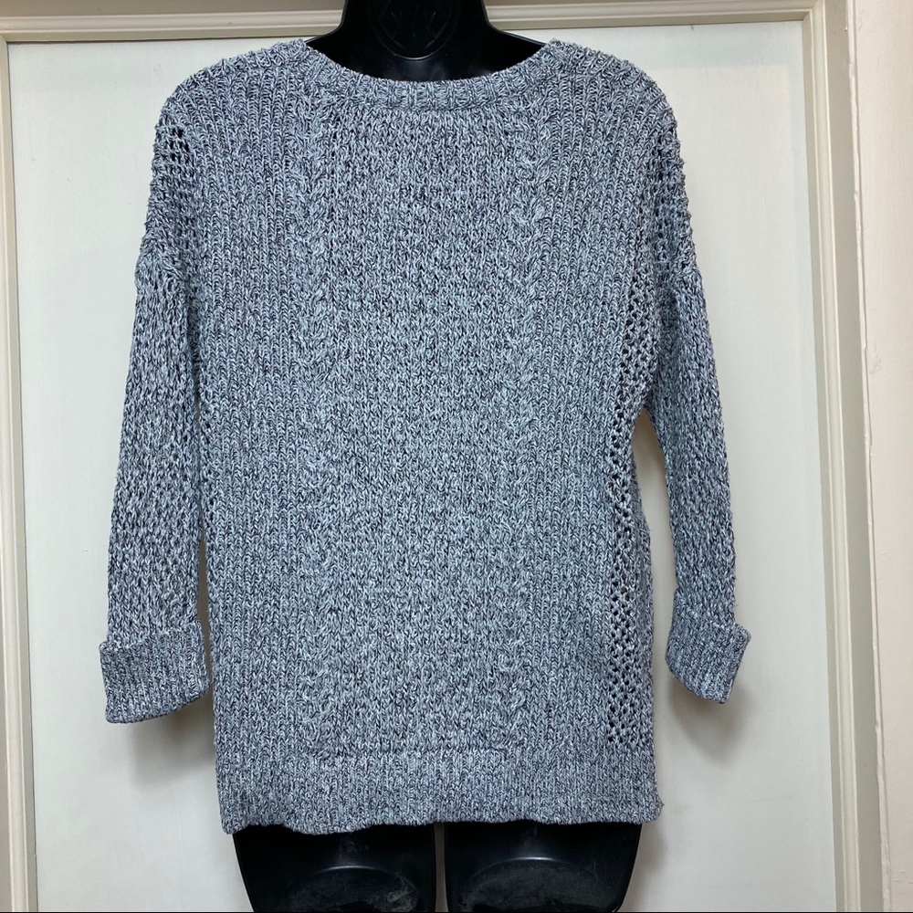 Madewell Grey Long Sleeve Marled Plaza Pullover - Picture 8 of 9